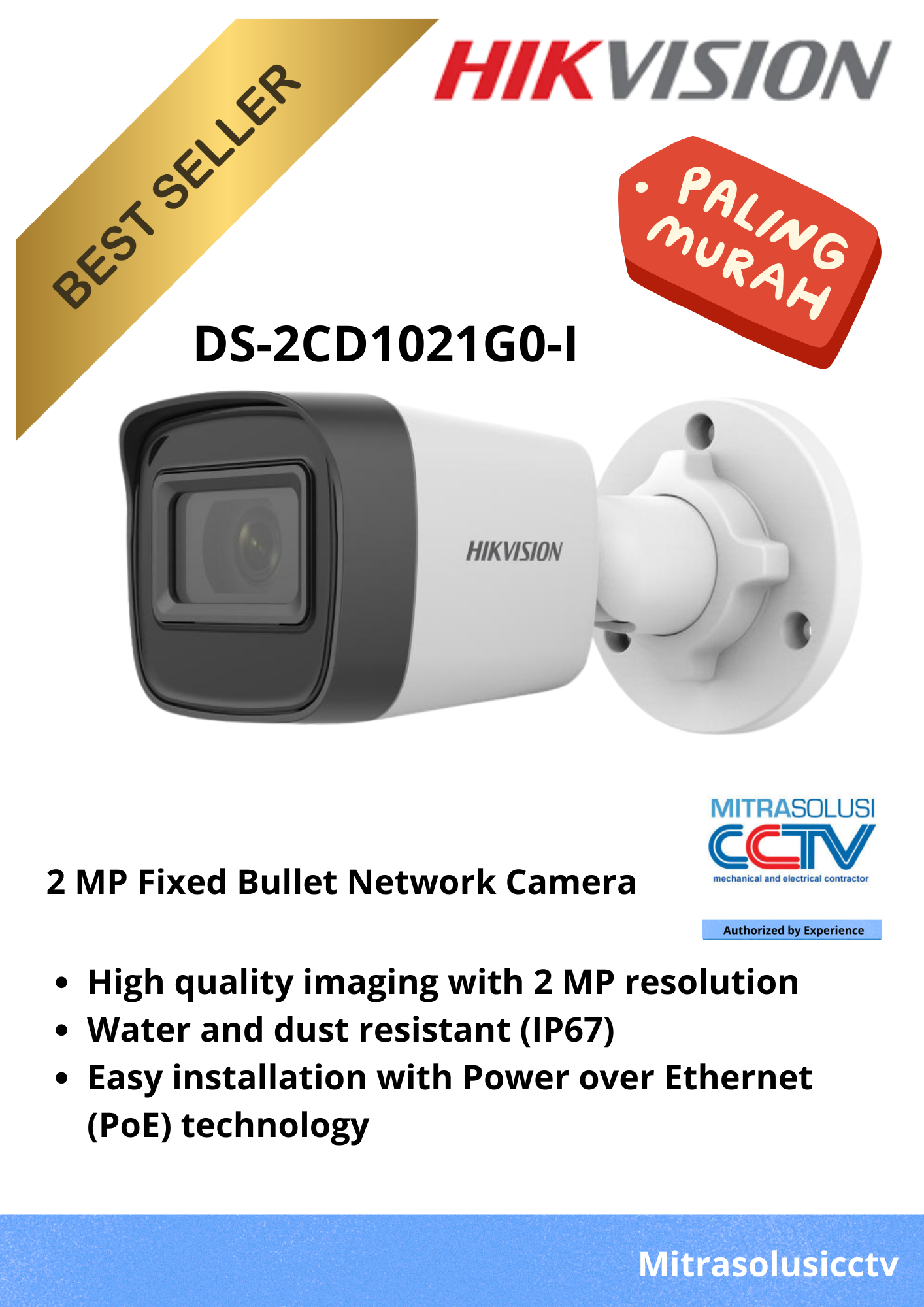 Kamera Outdoor Hikvision DS-2CD1021G0-I
